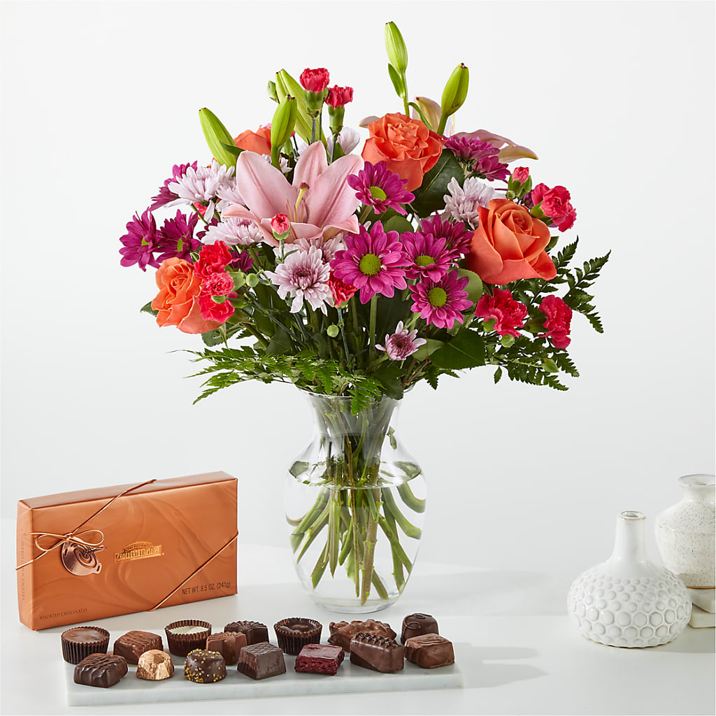 Light of My Life Bouquet and Chocolate Bundle – Marcela Floral Design, Sunrise FL
