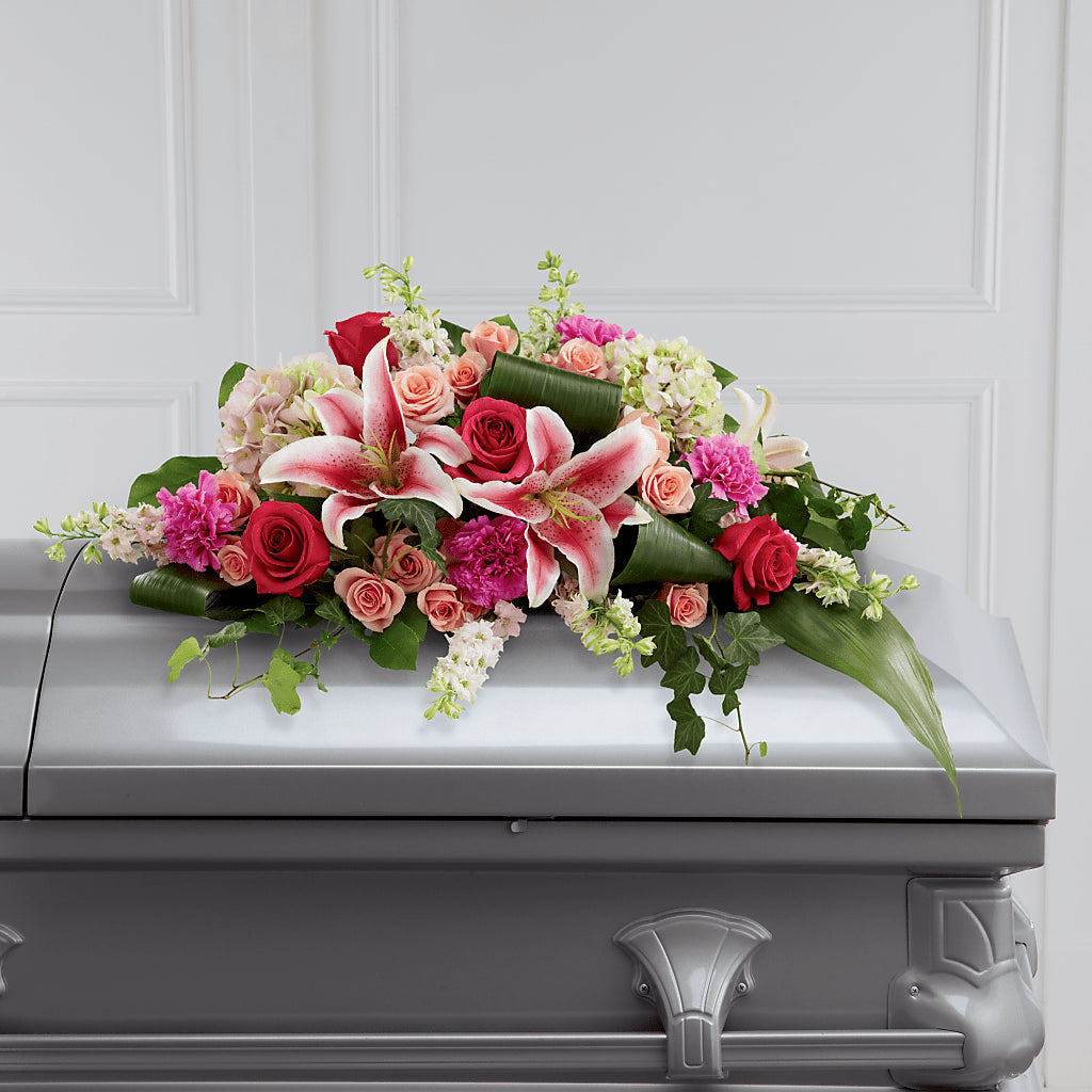 Splendid Grace Casket Spray – Marcela Floral Design, Sunrise FL