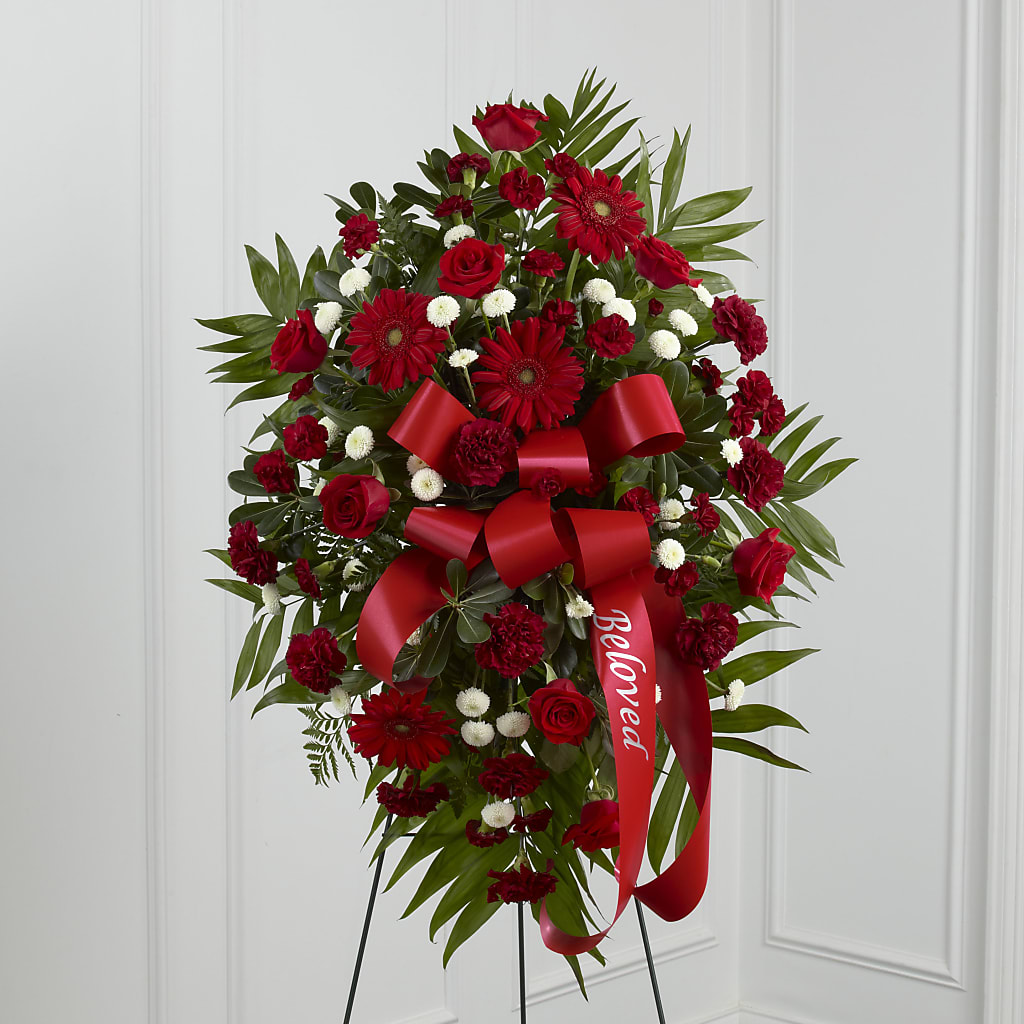 Treasured Memories Standing Spray – Marcela Floral Design, Sunrise FL