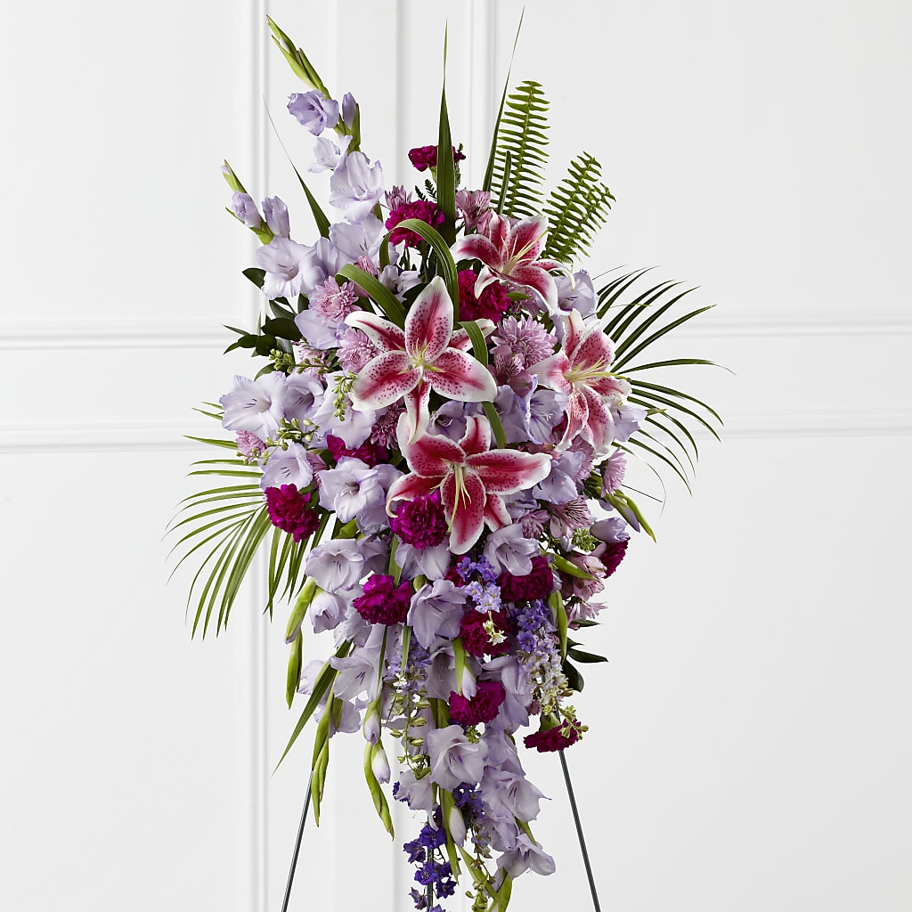 Tender Touch Standing Spray – Marcela Floral Design, Sunrise FL
