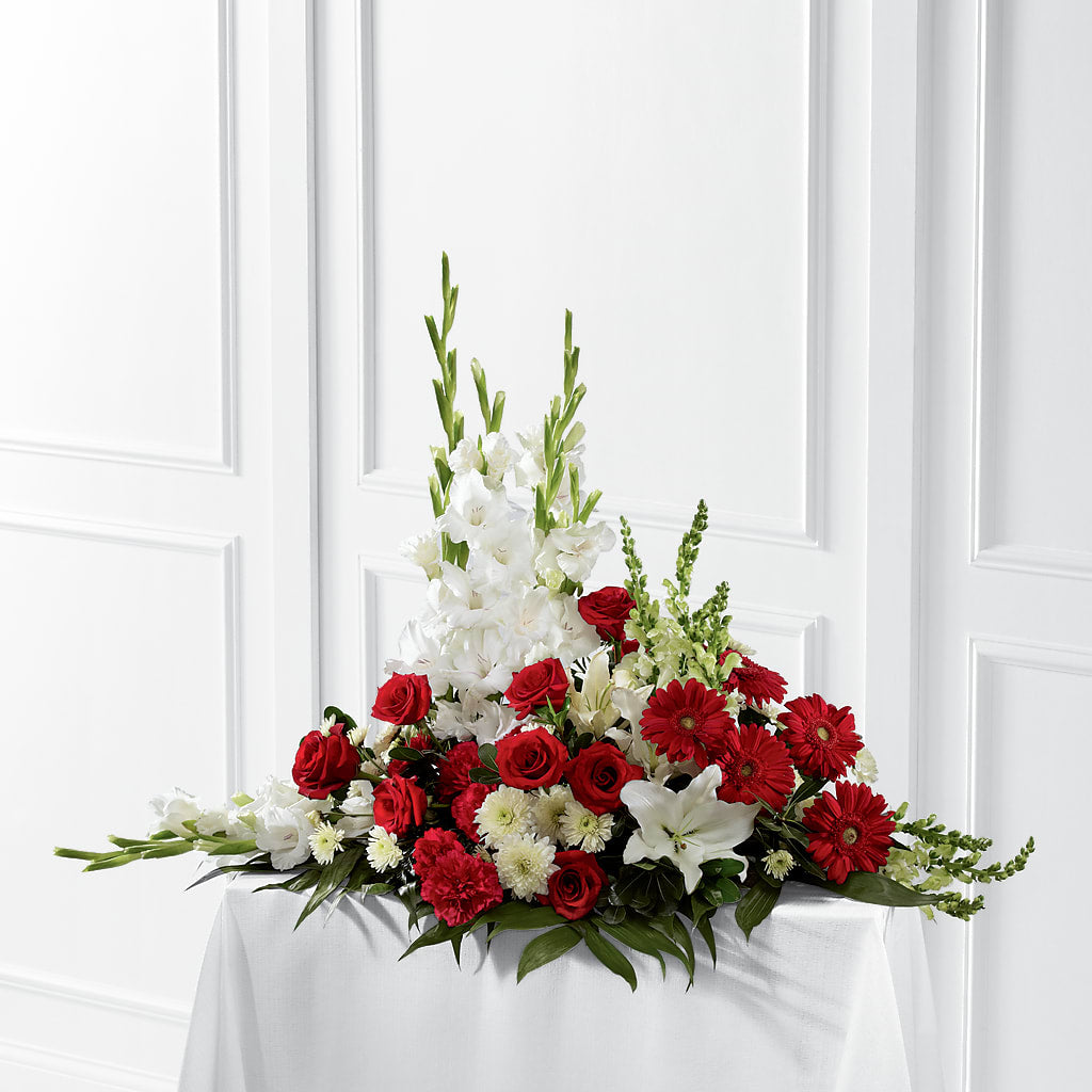 Crimson & White Arrangement – Marcela Floral Design, Sunrise FL