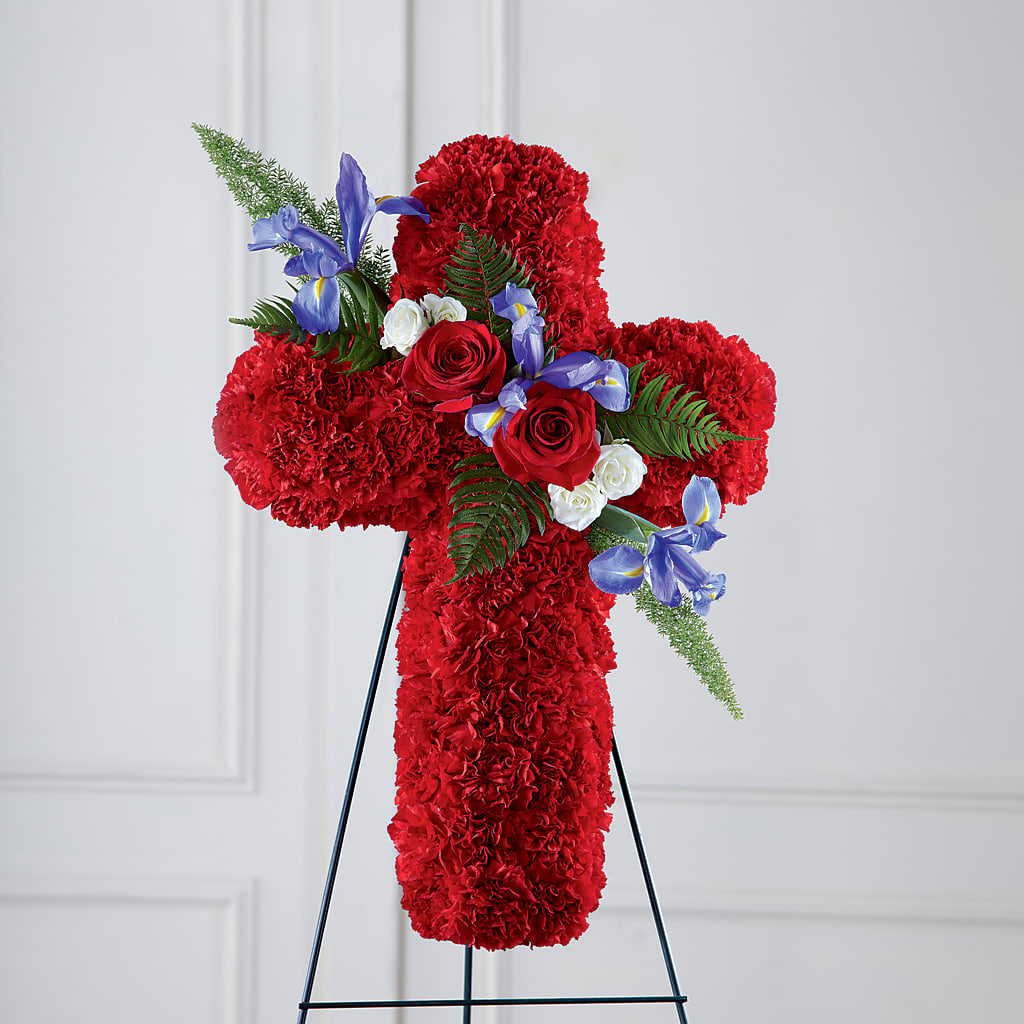 Faithful Hero Floral Cross – Marcela Floral Design, Sunrise FL