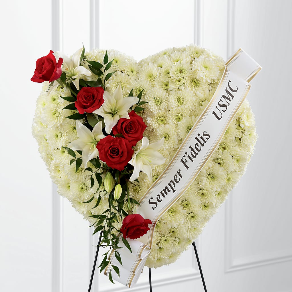 Heartfelt Hero Standing Heart – Marcela Floral Design, Sunrise FL