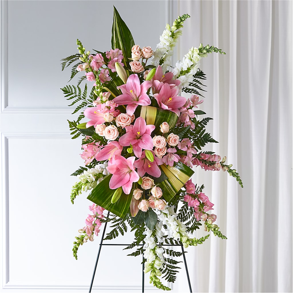 Elegant Embrace Standing Spray – Marcela Floral Design, Sunrise FL