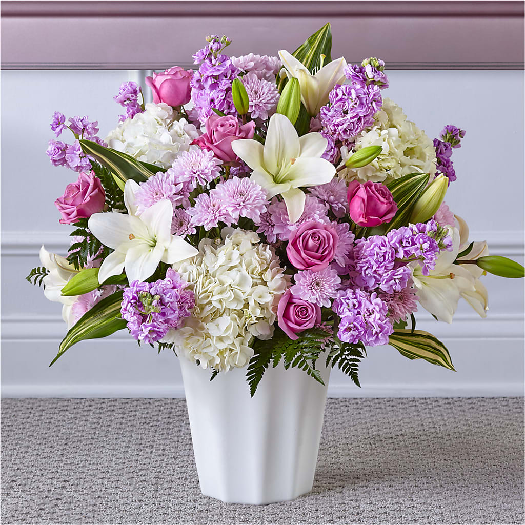 Heaven Sent Floor Basket – Marcela Floral Design, Sunrise FL