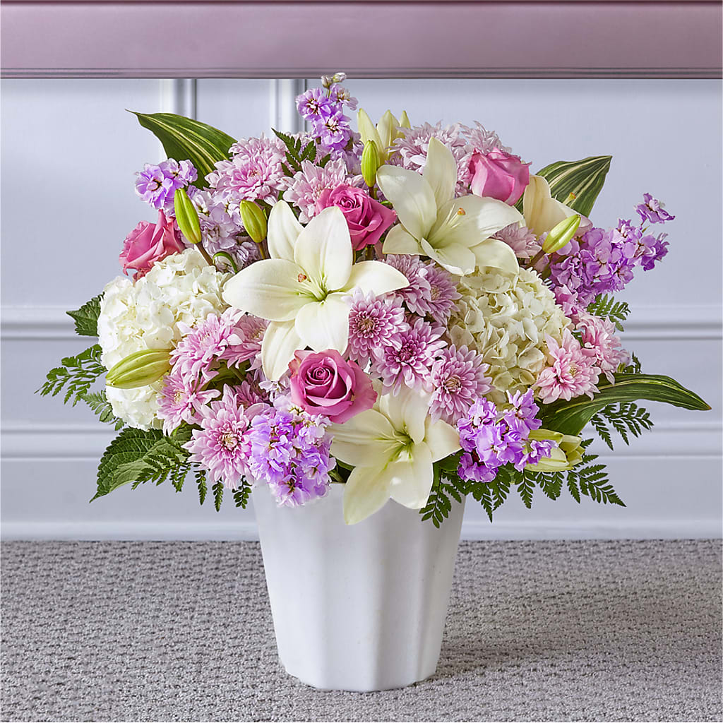 Heaven Sent Floor Basket – Marcela Floral Design, Sunrise FL