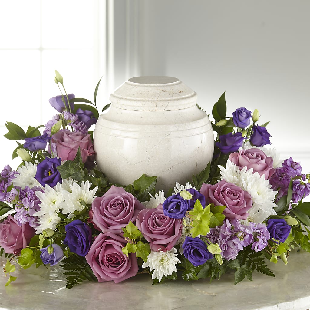 Blooming Sympathy Cremation Adornment – Marcela Floral Design, Sunrise FL