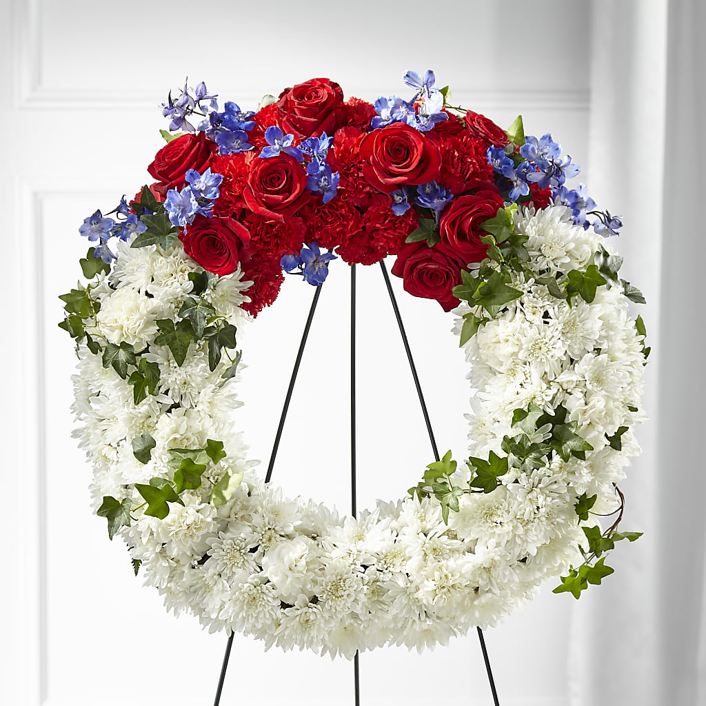 Patriotic Passion Wreath – Marcela Floral Design, Sunrise FL