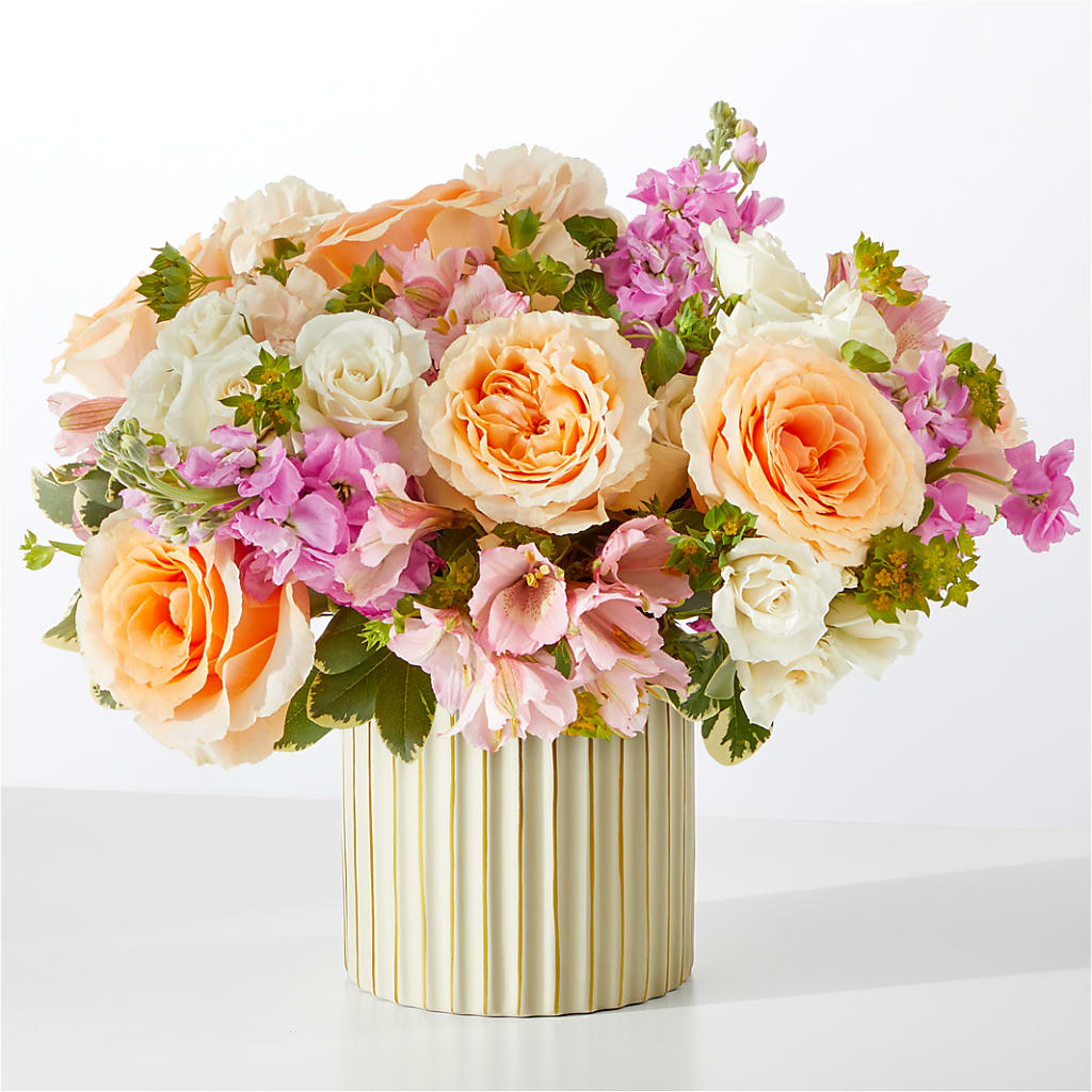 Paradise Bouquet with Ivory Vase – Marcela Floral Design, Sunrise FL