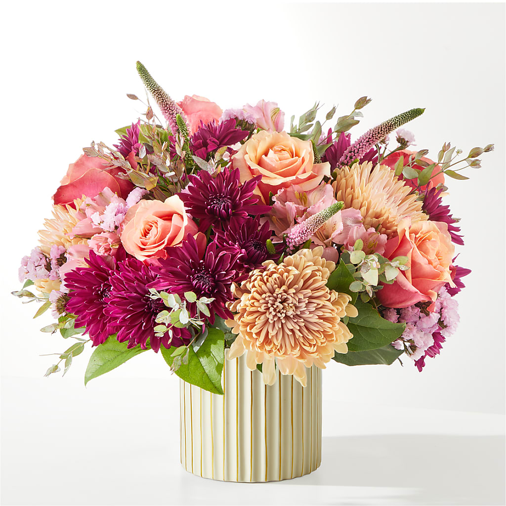 Berry Cobbler Bouquet with Ivory Vase – Marcela Floral Design, Sunrise FL