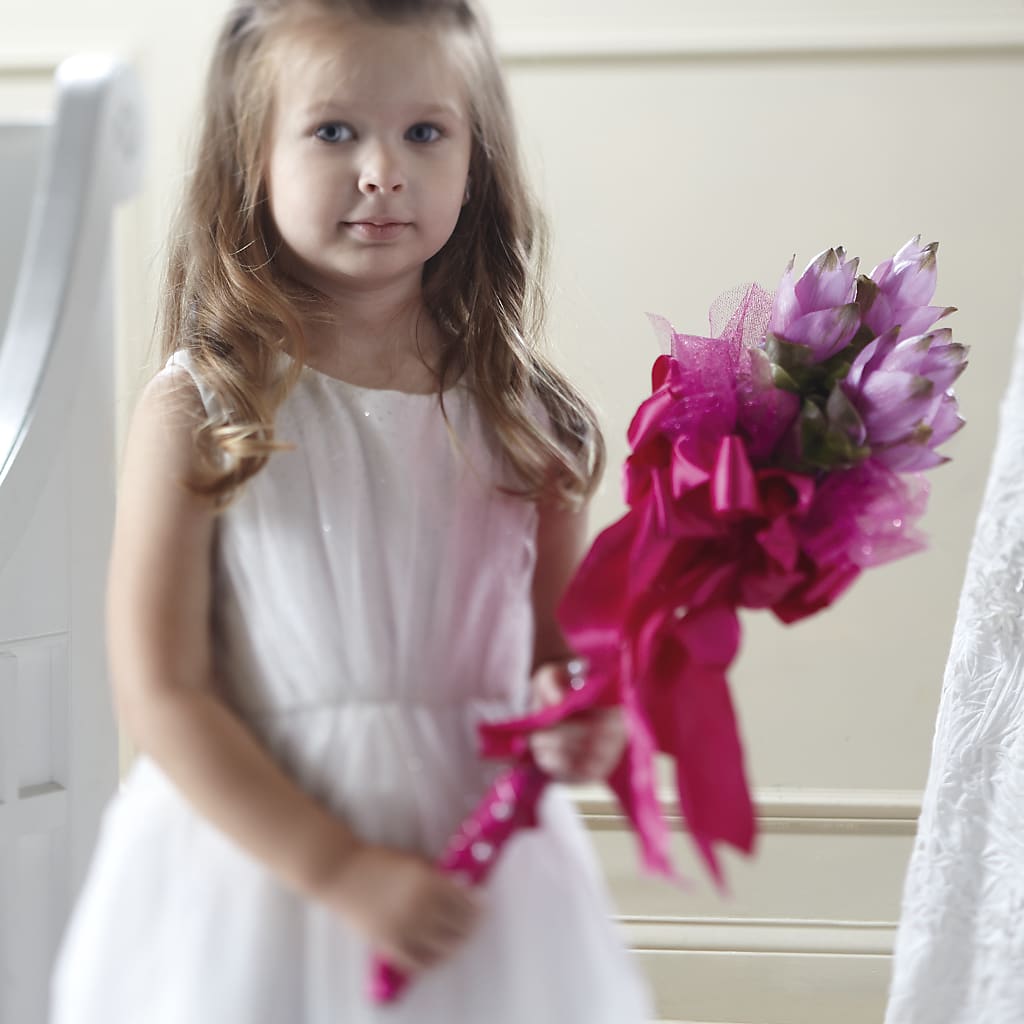 Sparkle Pink Flower Girl Bouquet – Marcela Floral Design, Sunrise FL