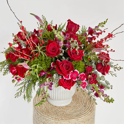 Big Red Bow Bouquet –  Marcela Floral Design, Sunrise FL