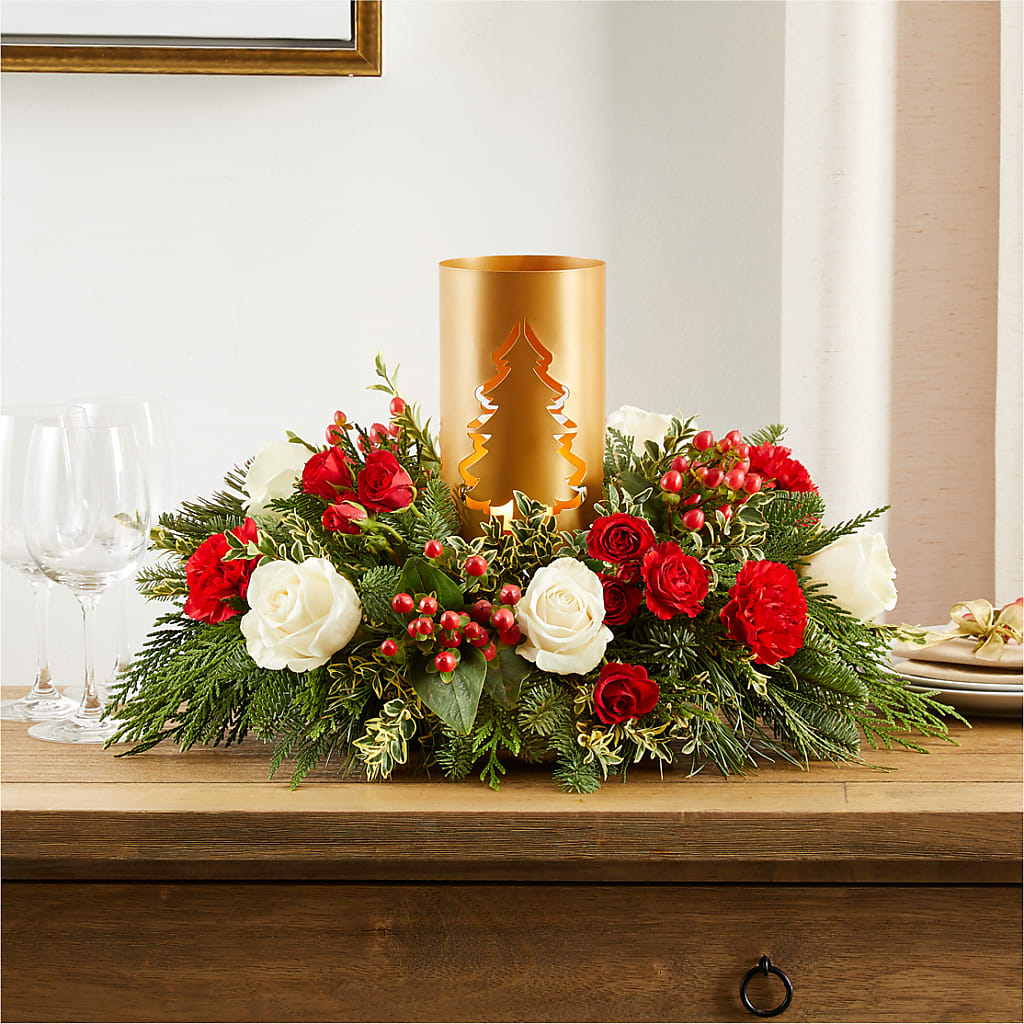 December Dreams Centerpiece –  Marcela Floral Design, Sunrise FL