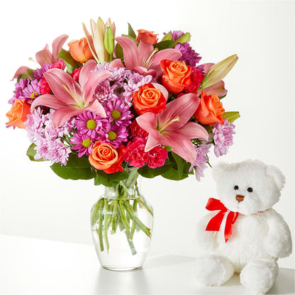 One and Only Bouquet and Bear Bundle –  Marcela Floral Design, Sunrise FL