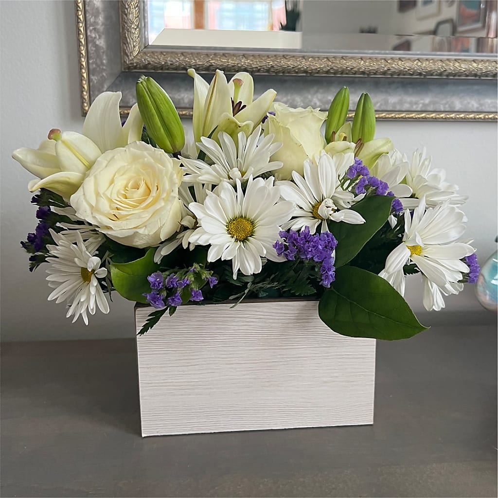 Beyond Blue Box Bouquet –  Marcela Floral Design, Sunrise FL