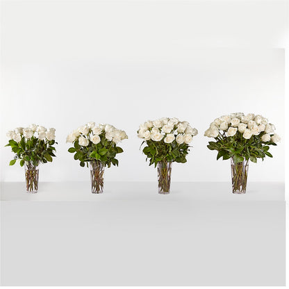 Long Stem White Rose Bouquet –  Marcela Floral Design, Sunrise FL