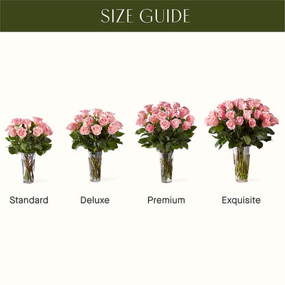 Long Stem Pink Rose Bouquet –  Marcela Floral Design, Sunrise FL