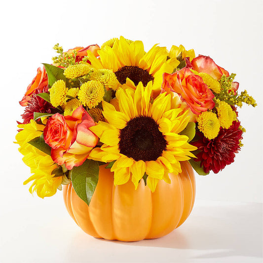 Golden Gourd Pumpkin Bouquet –  Marcela Floral Design, Sunrise FL