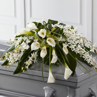 Angel Wings Casket Spray –  Marcela Floral Design, Sunrise FL