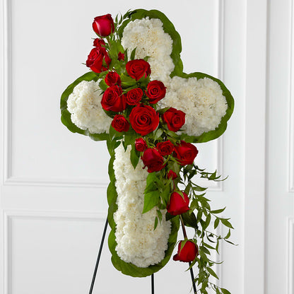 Floral Cross Easel –  Marcela Floral Design, Sunrise FL