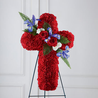 Faithful Hero Floral Cross –  Marcela Floral Design, Sunrise FL