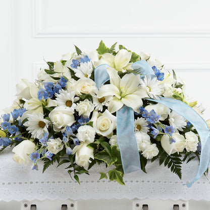 Tender Treasure Casket Spray –  Marcela Floral Design, Sunrise FL