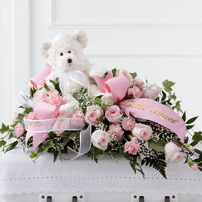 Touch of Sympathy Casket Spray –  Marcela Floral Design, Sunrise FL