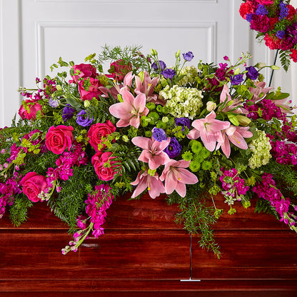 Radiant Tribute Casket Spray –  Marcela Floral Design, Sunrise FL