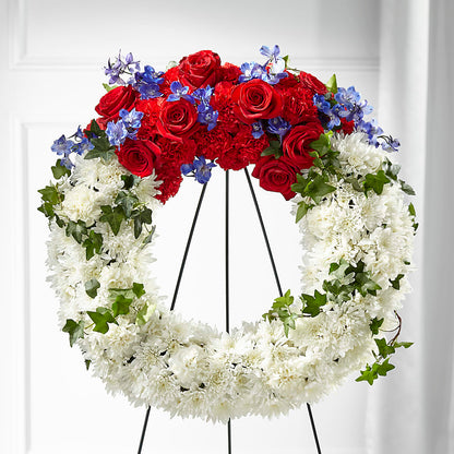 Patriotic Passion Wreath –  Marcela Floral Design, Sunrise FL