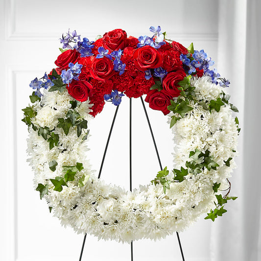 Patriotic Passion Wreath –  Marcela Floral Design, Sunrise FL