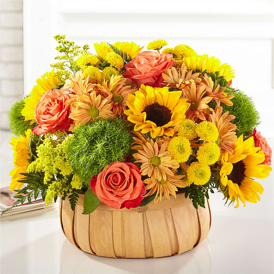 Harvest Sunflower Basket – MARCELA FLORAL DESIGN, Sunrise FL
