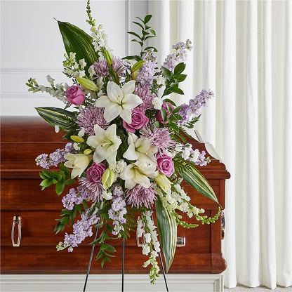 Grateful Hearts Standing Spray –  Marcela Floral Design, Sunrise FL