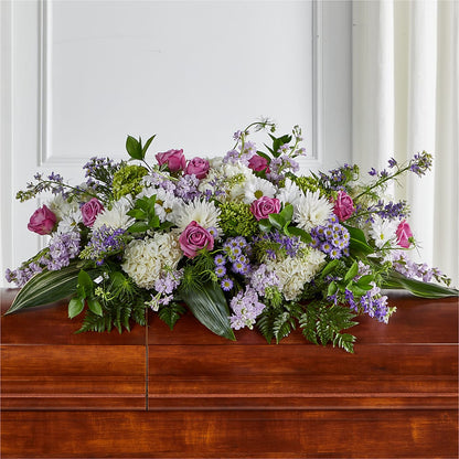Meadows of Serenity Casket Spray –  Marcela Floral Design, Sunrise FL