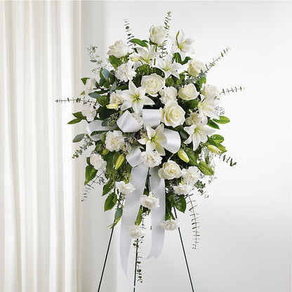 With Care Standing Spray –  Marcela Floral Design, Sunrise FL
