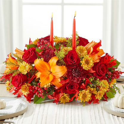 Autumn's Embrace Centerpiece –  Marcela Floral Design, Sunrise FL