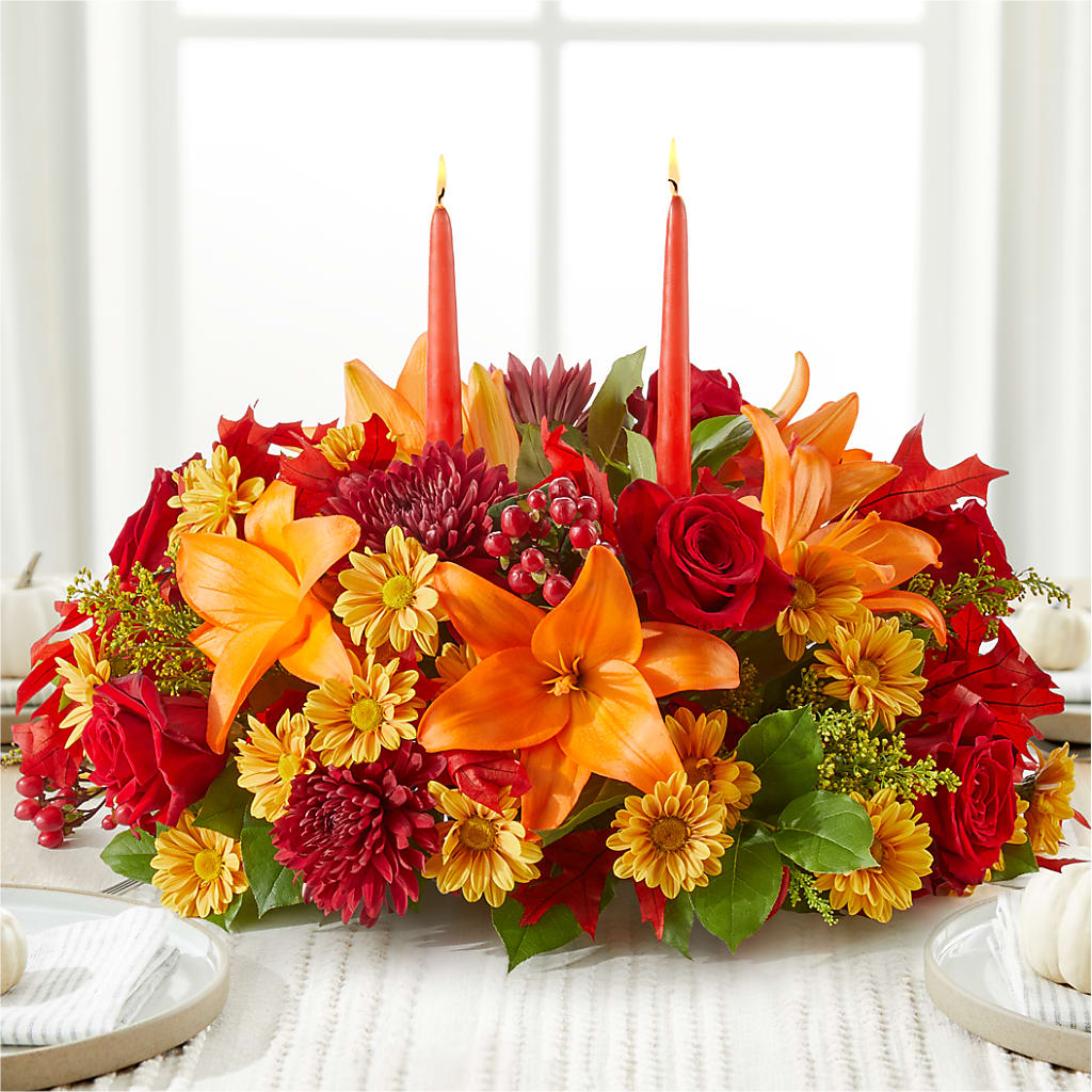 Autumn's Embrace Centerpiece –  Marcela Floral Design, Sunrise FL